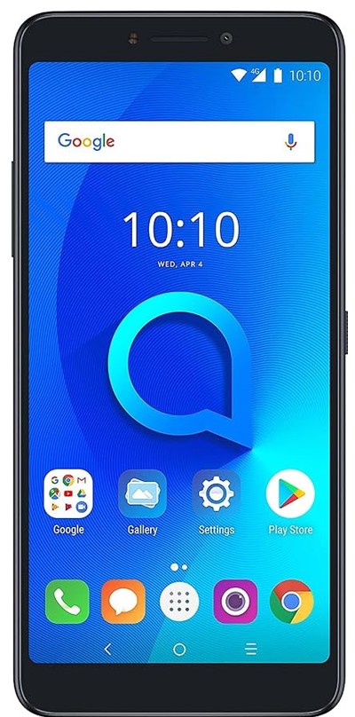 Alcatel 3V Unlocked Smartphone (AT&T/T-Mobile) - 6" 18:9 HD Display, 12MP Rear Dual Camera, Android 8.0 Oreo - Spectrum Black (U.S. Warranty) 